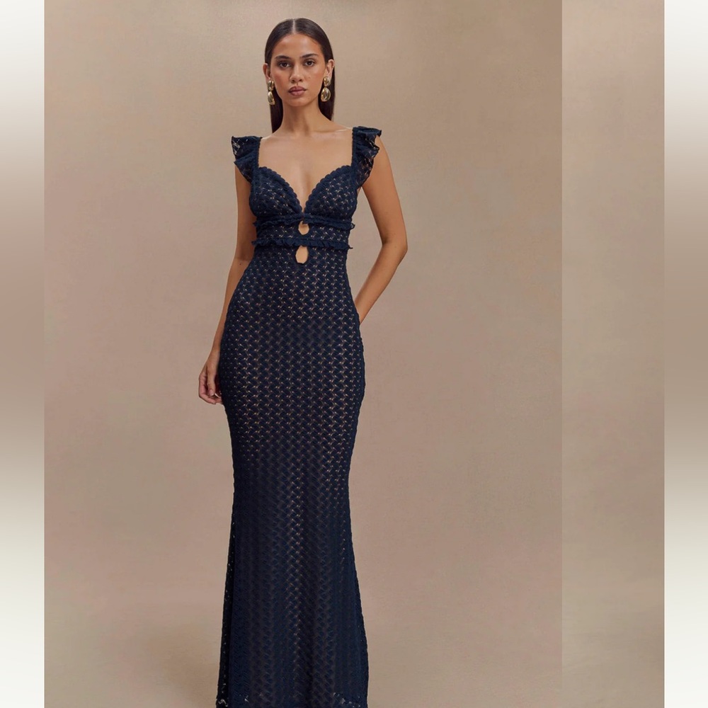 Meshki- Ezra knit dress in navy